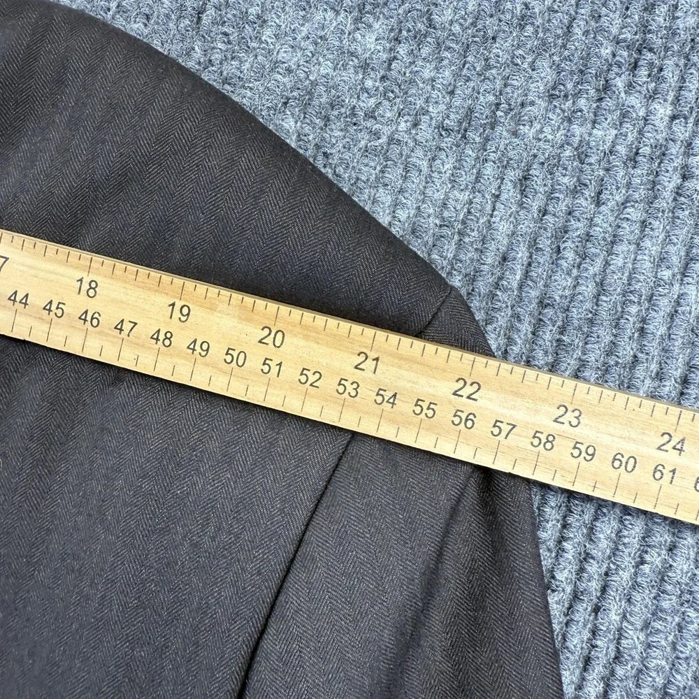 Brandini Blazer Mens 48L Brown Herringbone 3 Button Sport Coat Notch Lapel‎